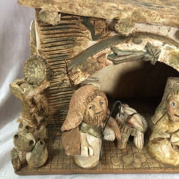 Handmade Venezuelan Folk Art Nativity Artist Signed Terra Cotta Clay Sculpture - Picture 5 of 12